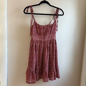 Princess Polly Red and White Patterned Dress